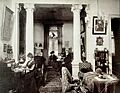 Early 20th century interior of the house of painter Eugen Voinescu (1844-1909) in Bucharest