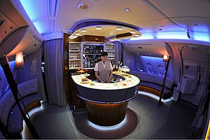 Emirates Airbus A380-861 onboard bar Iwelumo