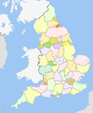 English metropolitan and non-metropolitan counties 1997