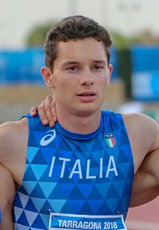 Filippo Tortu Juegos del Mediterráneo 2018 (cropped)