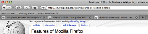 Firefox 2 Tabbed Browsing GNU-Linux