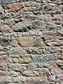 Granite wall of chapel La Hougue Bie, Jersey
