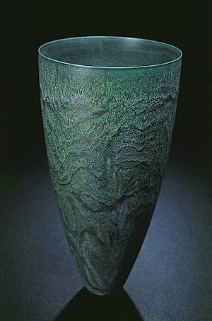 Green Ceramic Vessel by Pippin Drysdale