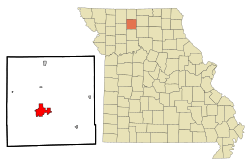 Location of Trenton, Missouri