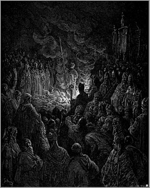 Gustave dore crusades barthelemi undergoing the ordeal of fire