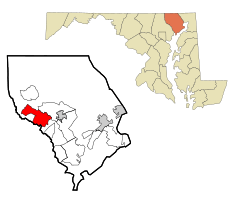 Location of Fallston, Maryland