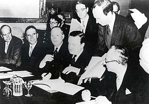 Hermann Josef Abs - LSA 1953 Unterzeichnung