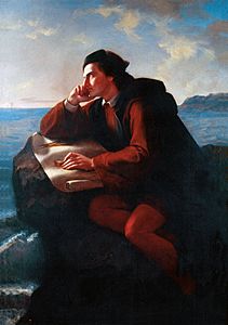 Inspiración de Cristóbal Colón, por José María Obregón