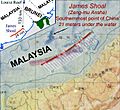 James Shoal Dash location in 2009 & 1984 maps
