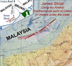 James Shoal Dash location in 2009 & 1984 maps