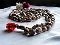 Japa mala (prayer beads) of Tulasi wood with 108 beads - 20040101-01