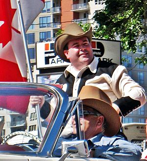 Jason KENNEY ride in the 2010 Calgary, Alberta Stampede Parade