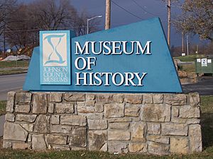 Johnson County Museum of History Entry sign, Shawnee, Kansas, USA