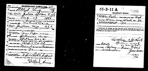 King, Stoddard WW1 draft card