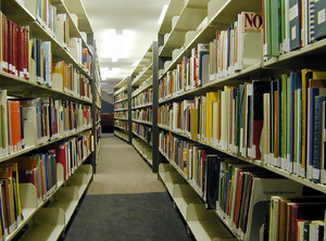 Library stacks at the Australian Institute of Aboriginal and Torres Strait Islander Studies, Canberra ACT Australia