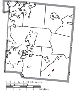 Location of Butlerville in Warren County