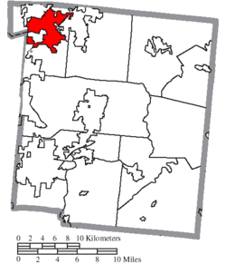 Location of Franklin in Warren County