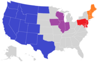 Map of stores owned by Albertson's in the United States