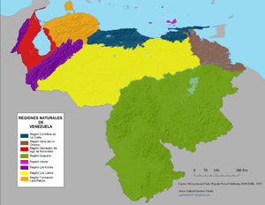 Mapa de regiones naturales (Wenezuela)
