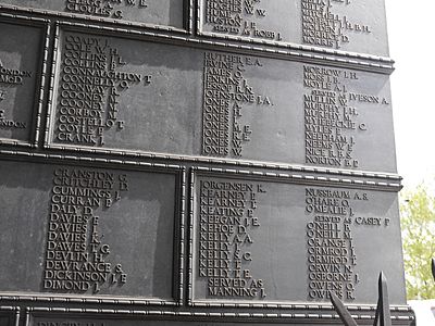 Merchant Navy Memorail - plaques - Lusitania C-D, H-K, M-O