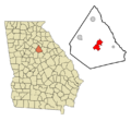 Morgan County Georgia Incorporated and Unincorporated areas Madison Highlighted