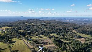 Mount Mee and surrounds from above. June 2023