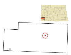 Location of Amidon, North Dakota