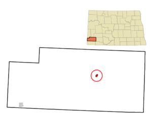 Location of Amidon, North Dakota