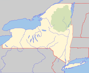 Map showing the location of Six Mile Point