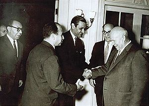 Nikita Khrushchev meeting Adnan Pachachi