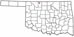 Location of Burlington, Oklahoma
