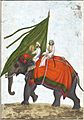 One of six figures from the Mughal emperor's ceremonial procession on the occasion of the Id.