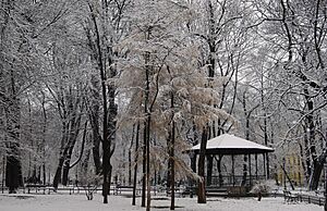Planty Garden, pavilion, Old Town, Krakow, Poland