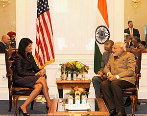Prime Minister Modi meets South Carolina Governor Nikki Haley in New York