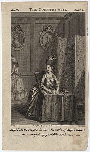 Priscilla Kemble (née Hopkins) when Miss Hopkins; as Miss Peggy in Garrick's 'The Country Girl'