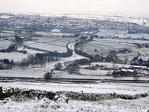 Queensbury Triangle, in the snow (2238272861)