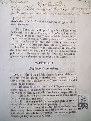 Reglamento de las Cortes 1813