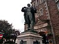 Richard Trevithick statue outside Camborne library.jpg