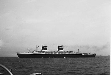 SS United States on maiden voyage from Southampton
