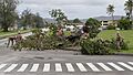 Sailors remove debris on Naval Base Guam following Typhoon Mangkhut. (42805966540)