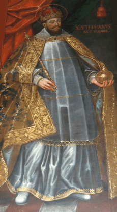 Saint Stephen (Sigismund III of Poland depicted as rex sacerdos)