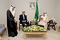 Secretary Kerry Sits With Saudi King Salman, Foreign Minister al-Jubeir Before Bilateral Meeting in Washington (21148062001)