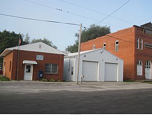 The Post Office (and Odd Fellows Hall) in South English as they appeared in August of 2013.