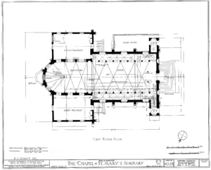 St. Mary's Seminary Chapel plan