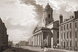 St George's Hanover Square by T Malton. 1787
