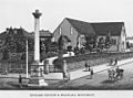 StateLibQld 1 296303 English Church and Blackall Monument, Ipswich, ca. 1885