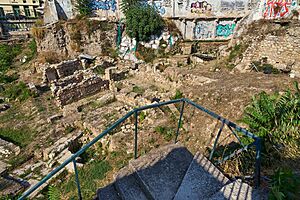 The excavations on the North Side of the Ancient Agora of Athens on 13 August 2020