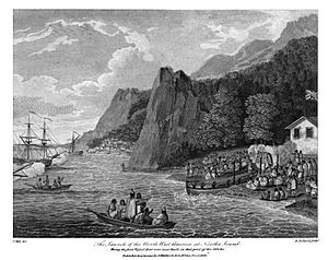 The launch of the North West America at Nootka Sound by John Meares