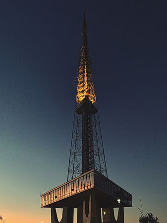 Tv tower at the sun set in Brasilia 01