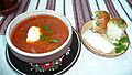 Ukrainian Borsch with Pampushky in Zaporizhia